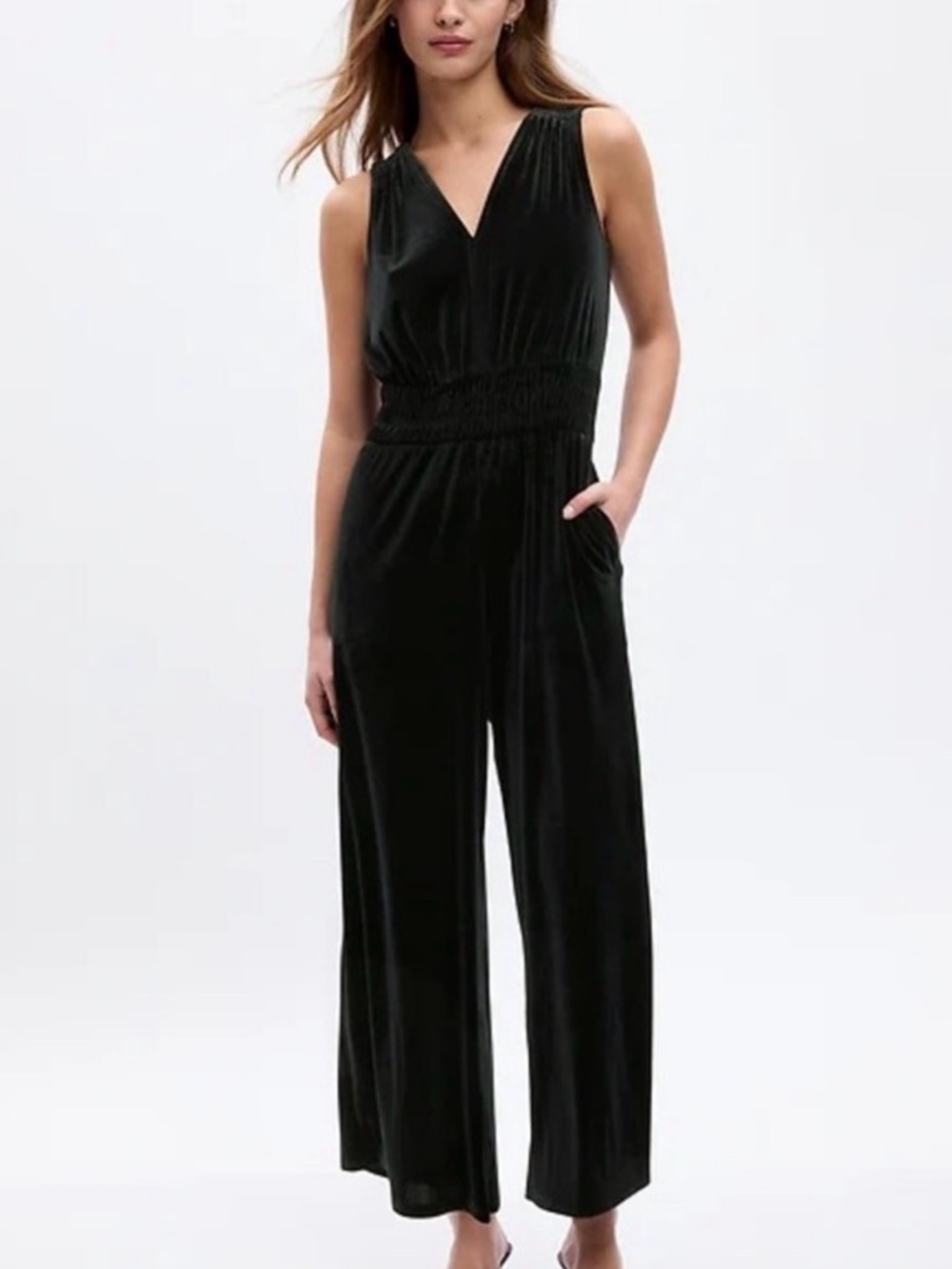 GAP Black Velvet Jumpsuit